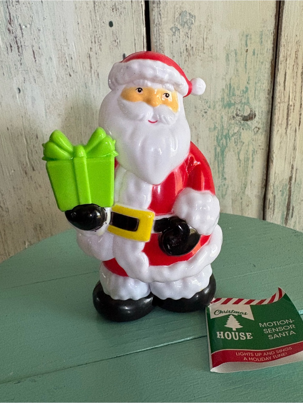 Vintage blow mold Santa lights up and sings Ho Ho Ho Merry Christmas